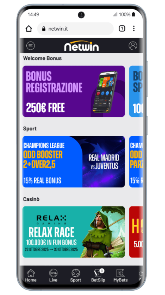 Bonus e promozioni al casinò netwin